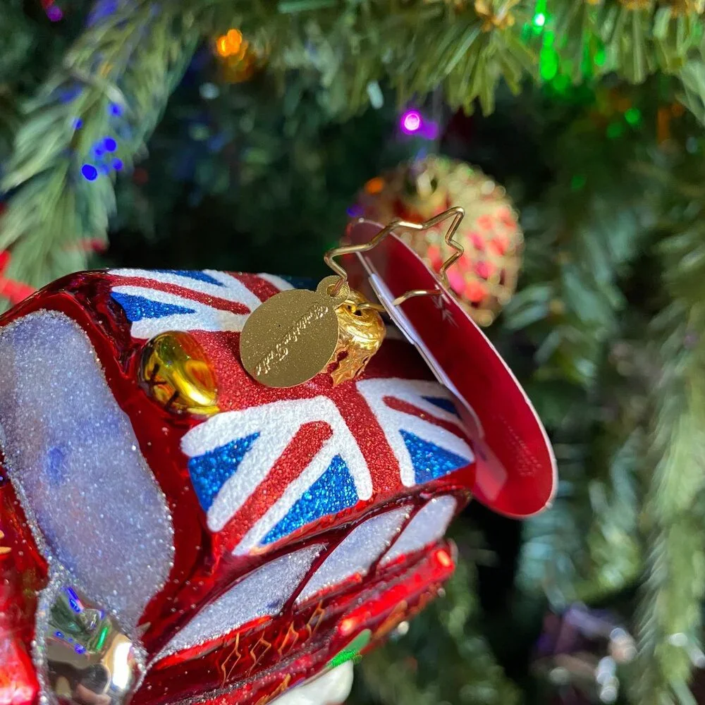 Christopher Radko The Beatles Happy Christmas Hackney Cab ornament‎ NEW